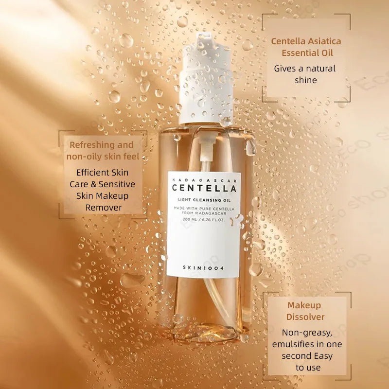 Korean Centella Cleansing Oil Facial Makeup Remover Moisturizing Face Cleansing Oil Shrink Pores Removal Oil