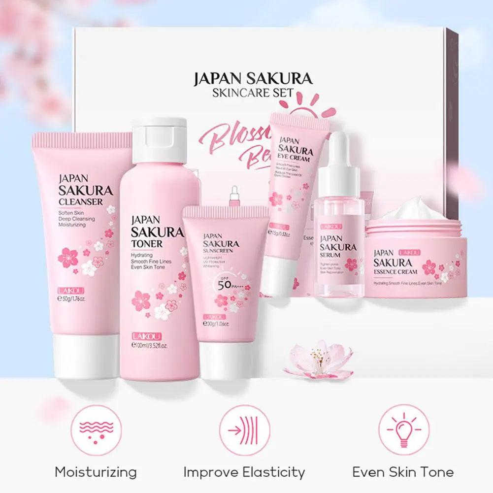 Sakura Glow Set – 6-Step Japanese Skincare Ritual