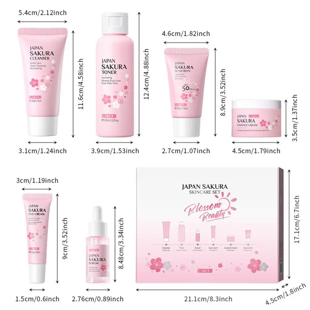 Sakura Glow Set – 6-Step Japanese Skincare Ritual