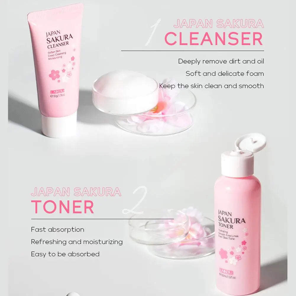 Sakura Glow Set – 6-Step Japanese Skincare Ritual