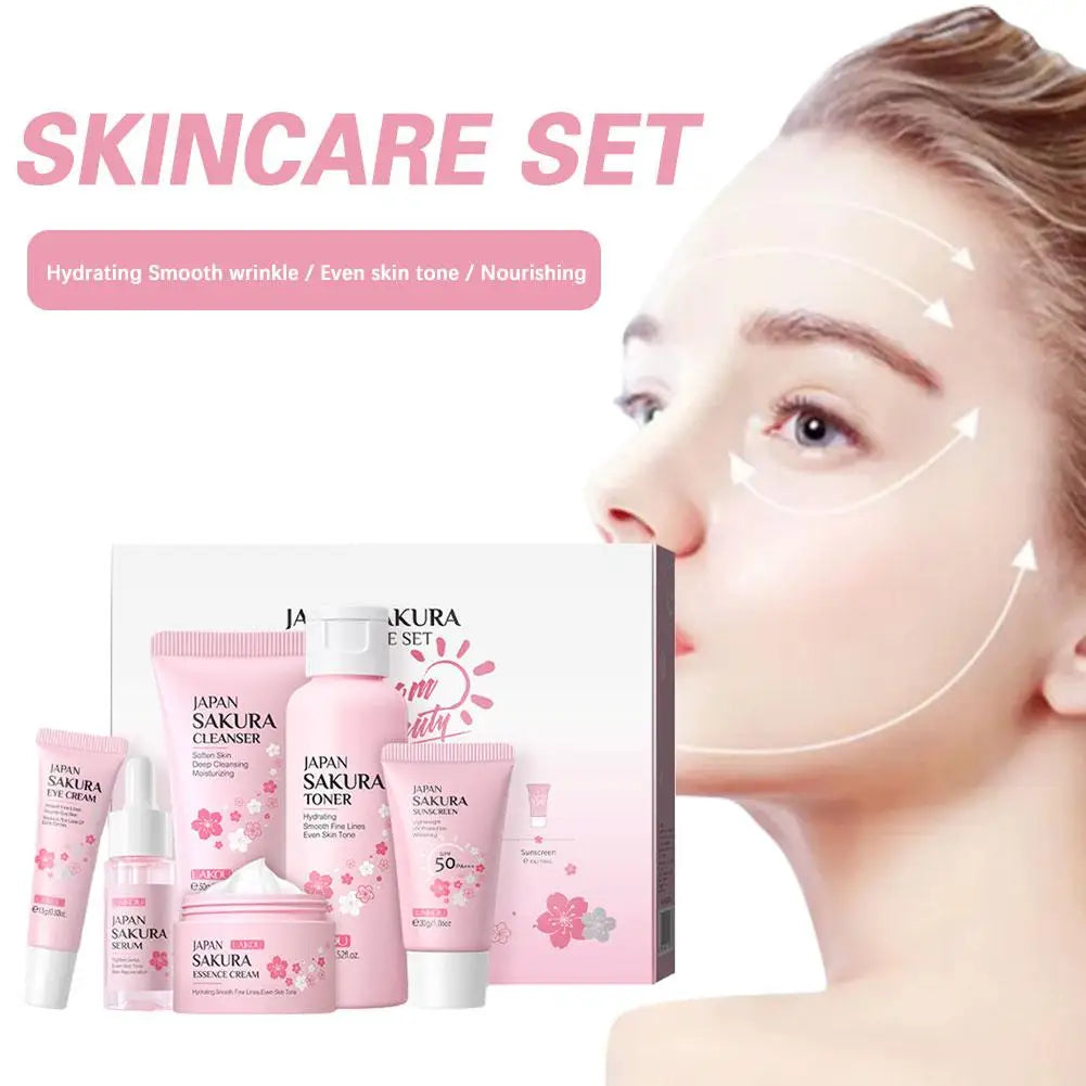 Sakura Glow Set – 6-Step Japanese Skincare Ritual