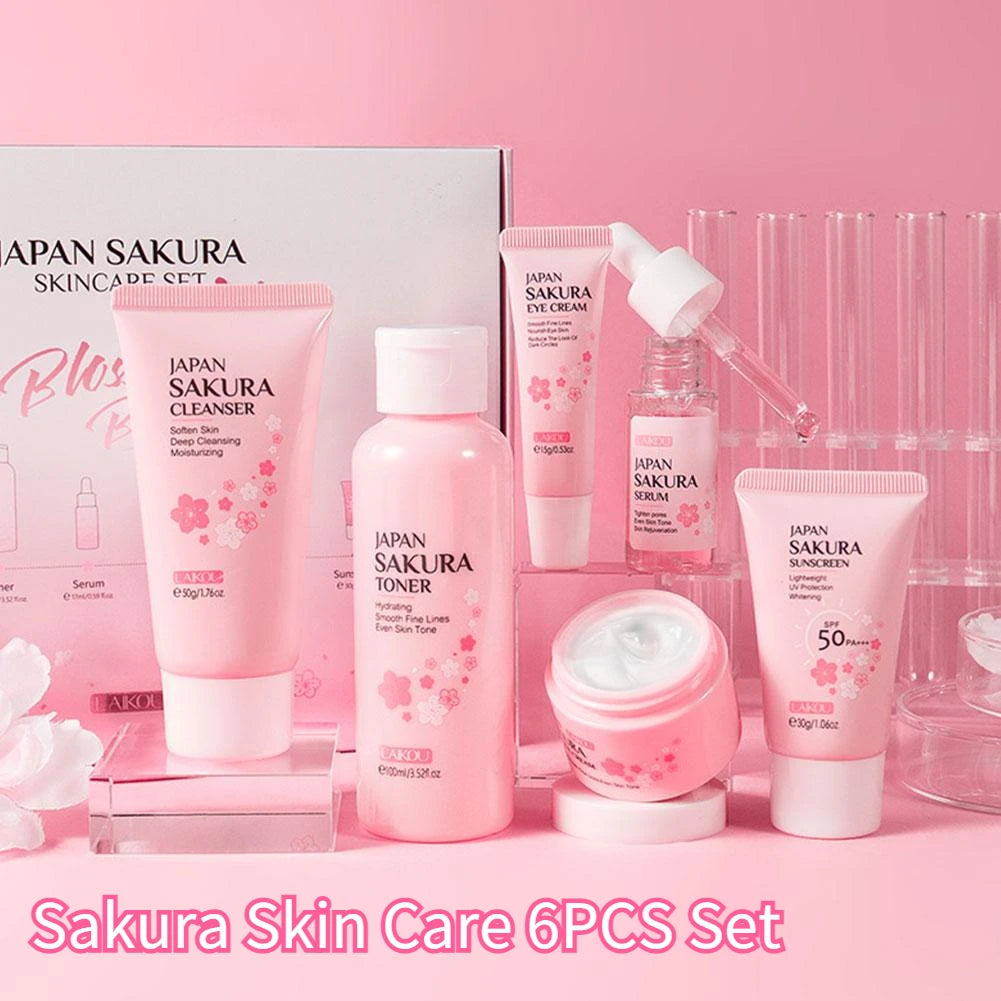 Sakura Glow Set – 6-Step Japanese Skincare Ritual