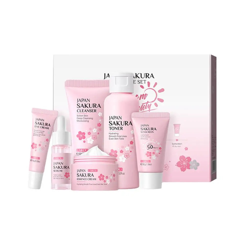 Sakura Glow Set – 6-Step Japanese Skincare Ritual
