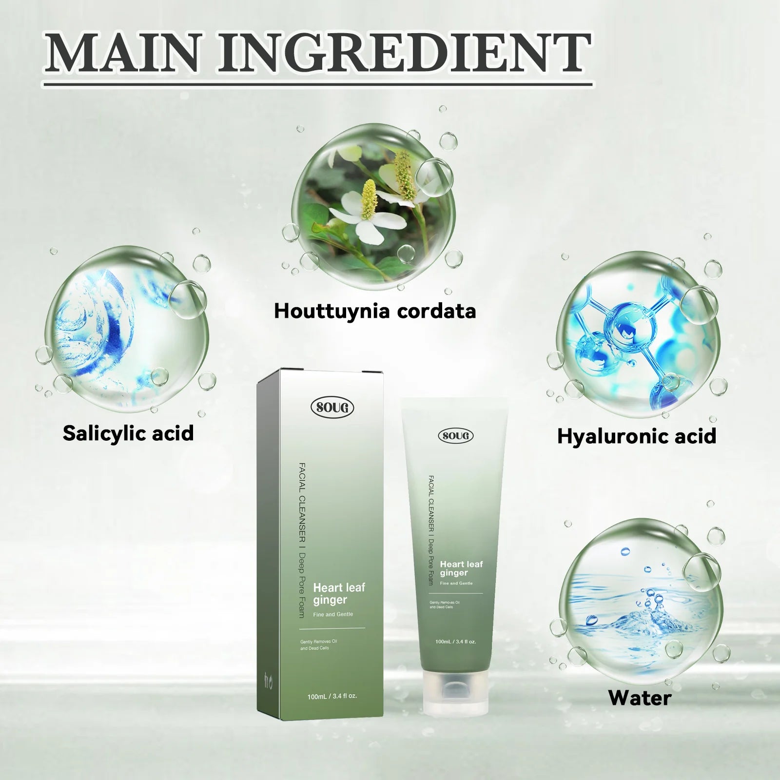 Heartleaf Cleanser – Korean Foam for Clear, Calm Skin